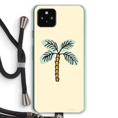 Palmboom: Pixel 5a 5G Transparant Hoesje met koord