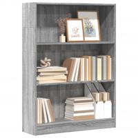 Boekenkast 80x24x109 cm bewerkt hout grijs sonoma eikenkleurig