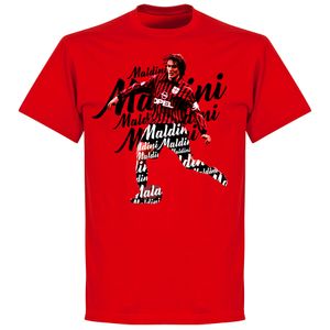 Paolo Maldini Milan Script T-Shirt