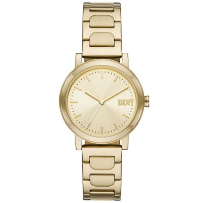 DKNY NY6651 Horloge Soho D staal goudkleurig 34 mm