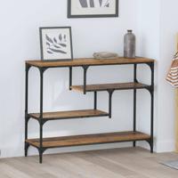 Wandtafel met plank Oud hout 100 x 30 x 75 cm Bewerkt hout