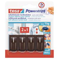 tesa POWERSTRIPS® Vario gordijnhaak Bruin Inhoud: 4 stuk(s)