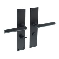 Intersteel Deurklink jura zwart schild 250x55x2mm wc63-8