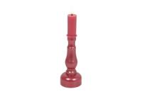 Countryfield kandelaar en ledkaars D 7,5 x H 24 cm roze
