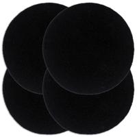 VidaXL Placemats 4 st rond 38 cm katoen effen zwart