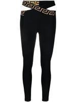 Versace legging La Greca à taille croisée - Noir