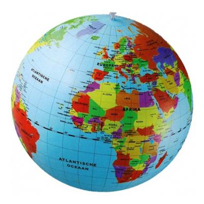 Opblaasbare wereldbol - 50 cm - PVC - opblaas globe - strandbal