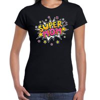 Super mom cadeau t-shirt zwart voor dames 2XL  - - thumbnail