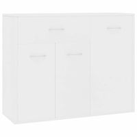 vidaXL Dressoir 88x30x70 cm bewerkt hout wit - thumbnail