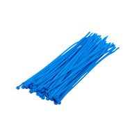 100x stuks kabelbinder / bundelbanden / tiewraps nylon blauw 20 x 0,36 cm   -