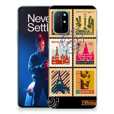 OnePlus 8T | Silliconen Back Cover | Postzegels