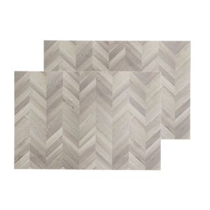 Set van 10x stuks placemats hout print hongaarse punt PVC 45 x 30 cm