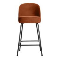 BePureHome Barstoel 'Vogue' Velvet, kleur Roestbruin (zithoogte 64cm)