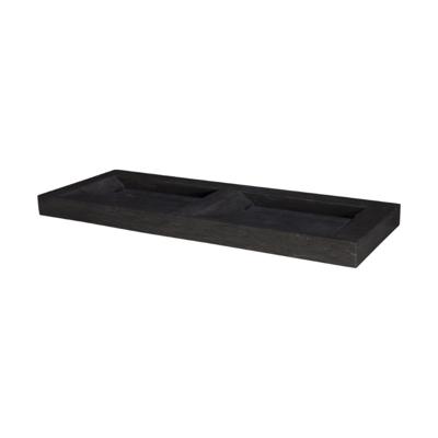 Wastafel Forzalaqua Stockholm Hardsteen Gezoet Met 2 Kraangaten 160,5x51,5x9,5 cm Forzalaqua