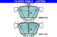 Remmenset, remschijf ATE, Remschijftype: Massief, Inbouwplaats: Achteras, u.a. für VW, Audi, Skoda, Seat - thumbnail