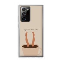 Aggressively drinks coffee: Samsung Galaxy Note 20 Ultra / Note 20 Ultra 5G Transparant Hoesje