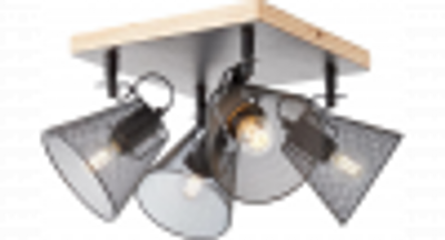 Brilliant 40135/76 - 4 Spots Plafondlamp Metaal/Hout