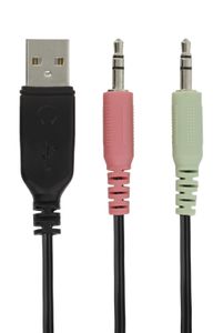 Deltaco GAM-105 hoofdtelefoon/headset Bedraad Hoofdband Gamen USB Type-A Zwart