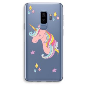 Roze eenhoorn: Samsung Galaxy S9 Plus Transparant Hoesje