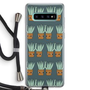 Sansevieria: Samsung Galaxy S10 Plus Transparant Hoesje met koord