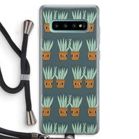 Sansevieria: Samsung Galaxy S10 Plus Transparant Hoesje met koord