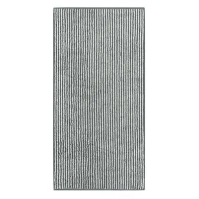 Cawö Cawö Two-Tone Stripe Badlaken 80x150 schiefer