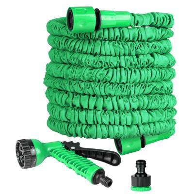 Sunnydays Flexibele/uitrekbare tuinslang - 15 meter - met sproeikop - 7 standen - tuinbewatering