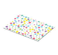 Originele placemats Kleurrijk stippenpatroon