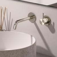 Hotbath Archie Afbouwdeel - Inbouw wastafelmengkraan met inbouwsysteem en 20 cm uitloop RVS 316 AR125EXTIX