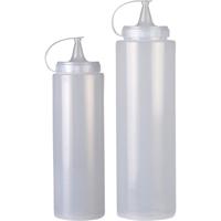 Doseerflessen/sausflessen - set 2x - met schenktuit - 700 en 1000 ml