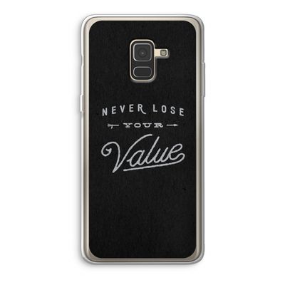 Never lose your value: Samsung Galaxy A8 (2018) Transparant Hoesje