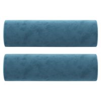 vidaXL Sierkussens 2 st 15x50 cm fluweel blauw