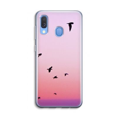 Fly away: Samsung Galaxy A40 Transparant Hoesje