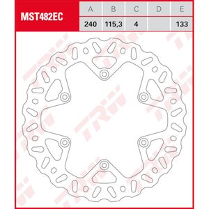 TRW Remschijf, remschijven voor de moto, MST482EC