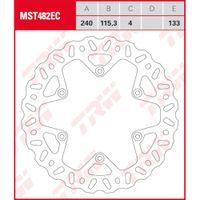 TRW Remschijf, remschijven voor de moto, MST482EC