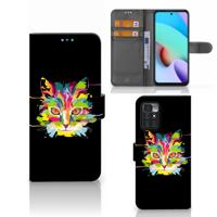 Xiaomi Redmi 10 Leuk Hoesje Cat Color Xiaomi Redmi 10 Leuk Hoesje Cat Color