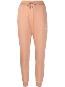 Armani Exchange pantalon de jogging en coton à logo imprimé - Marron