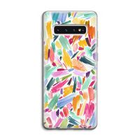 Watercolor Brushstrokes: Samsung Galaxy S10 4G Transparant Hoesje