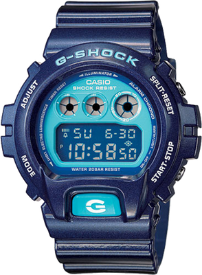 Horlogeband Casio 10332042 / DW-6900CC-2 / G-5600CC-2 Kunststof/Plastic Blauw 16mm
