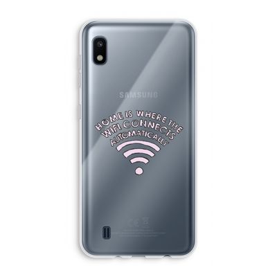 Home Is Where The Wifi Is: Samsung Galaxy A10 Transparant Hoesje