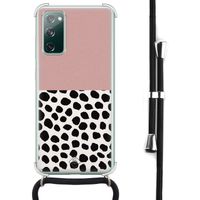 Samsung Galaxy S20 FE hoesje met koord - Pink dots