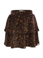 LOOXS Little winter velvet rok meisjes - bruin - luipaard