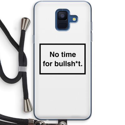 No time: Samsung Galaxy A6 (2018) Transparant Hoesje met koord