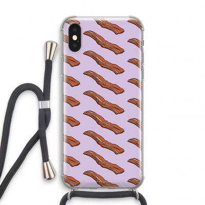 Bacon to my eggs #2: iPhone XS Transparant Hoesje met koord