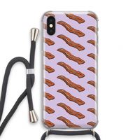 Bacon to my eggs #2: iPhone XS Transparant Hoesje met koord