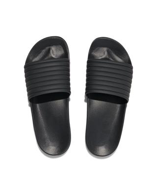 HEMA Heren badslippers met ribbelband zwart (zwart)