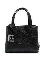 Armani Exchange sac cabas à logo embossé - Noir