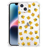 Doorzichtige Silicone Hoesje voor Apple iPhone 14 Plus Katten Emojis - thumbnail