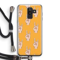 Rock: Samsung Galaxy J8 (2018) Transparant Hoesje met koord