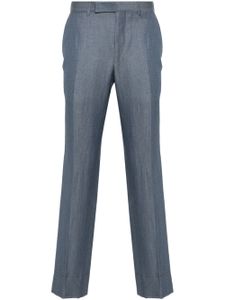 Zegna pantalon droit à plis marqués - Bleu